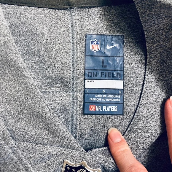 Retl$170 Lg New Raiders top Jersey silver - Picture 2 of 3